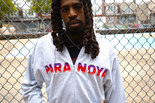 GREY "PARANOYA" HOODIE ZIP UP